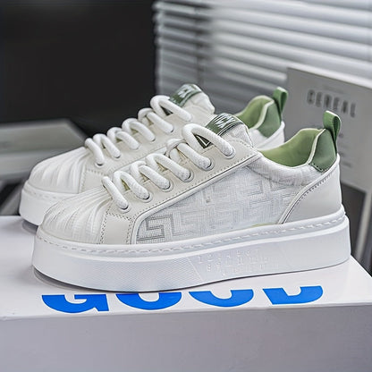 Herren Designer Plateau Sneaker mit modernem Muster – Streetstyle Freizeit