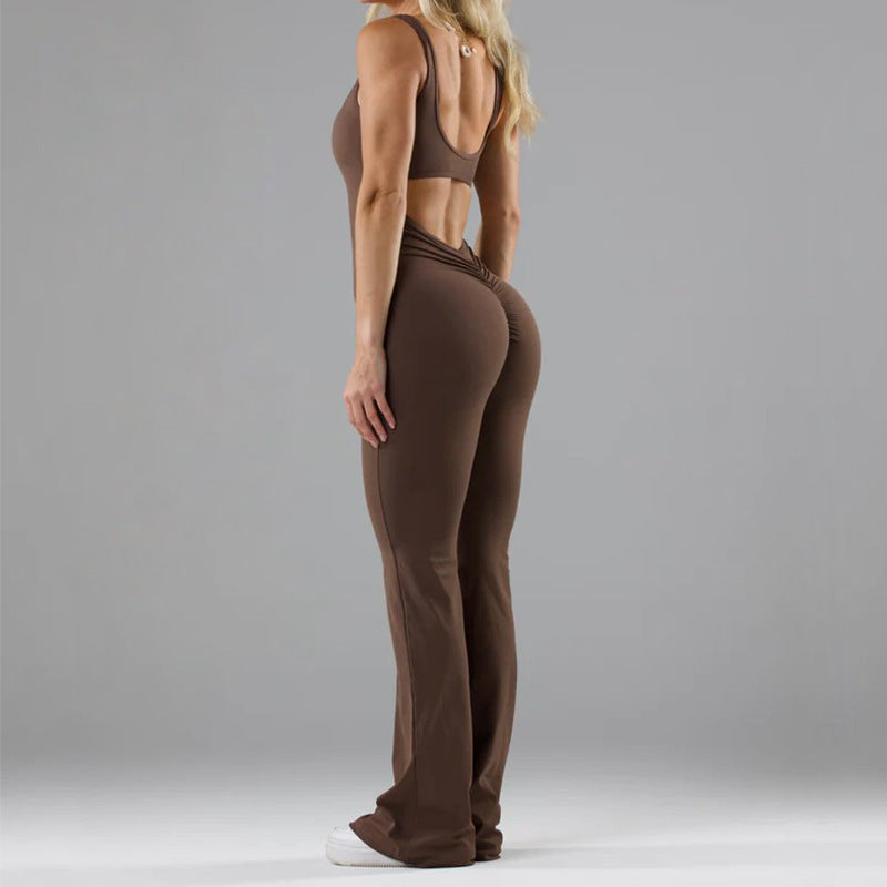Angela – Nahtloser Yoga-Bodysuit mit Hohldesign