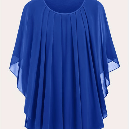 Damen Elegante Oversize Chiffon Bluse für festliche Anlässe und Alltag