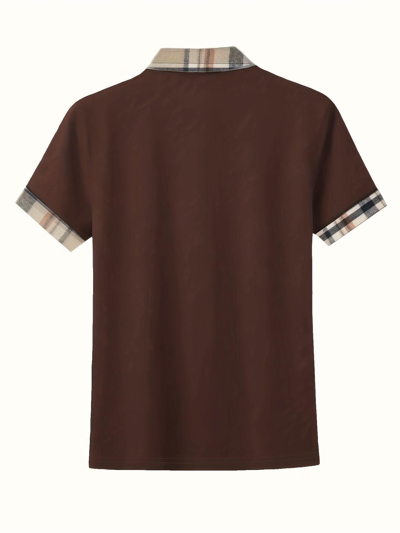 Damen Poloshirt mit Reißverschluss-Kragen und Karodetails – Modisches Freizeitshirt für Alltag und Ausgehen