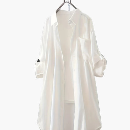 Damen Oversize Hemdblusenkleid im Casual-Look – Lässiges Shirtkleid für Alltag und Freizeit