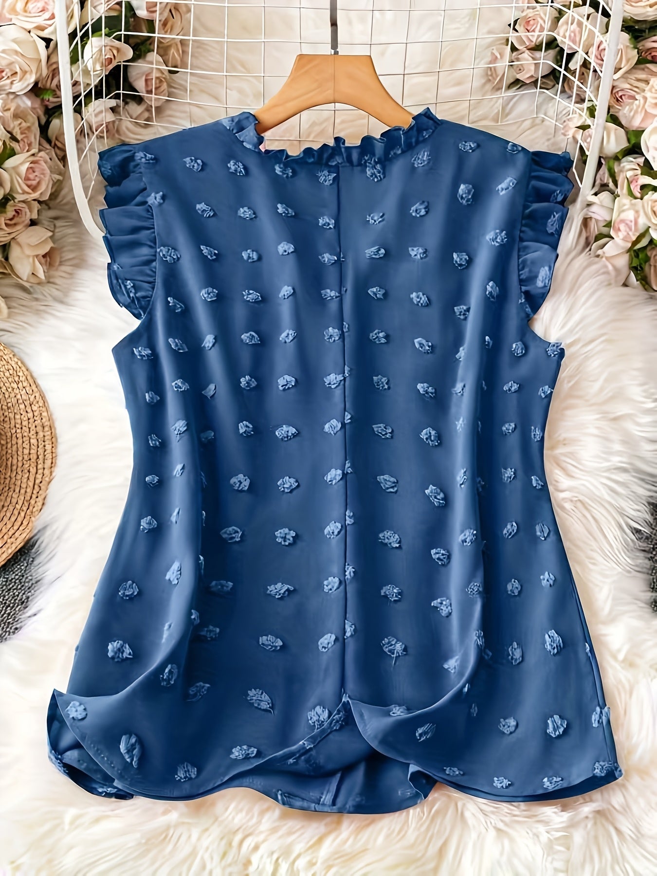 Damen Bluse Elegant mit Rüschen und Kurzarm – Perfekt für Freizeit und Büro
