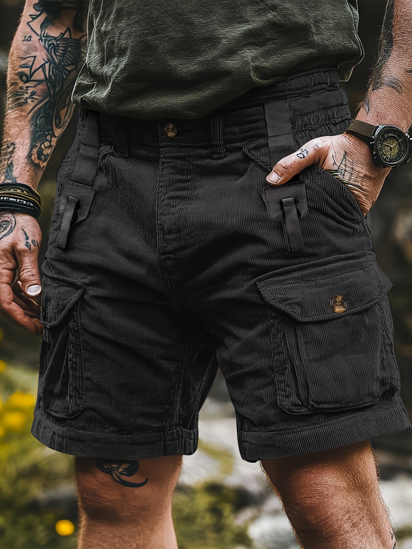 Herren Cargo Shorts mit Taschen und modernem Outdoor-Look