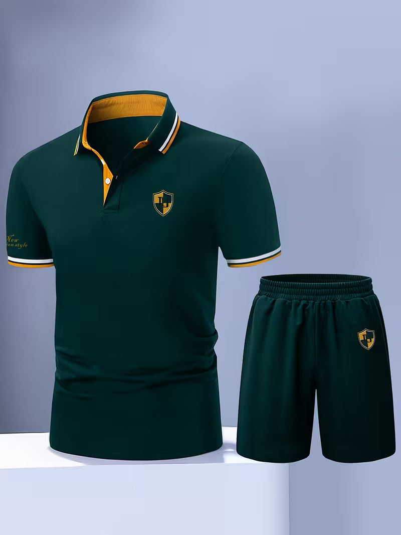 Herren Poloshirt und Shorts Set – Sportlich Eleganter Freizeitanzug für Alltag & Sommer