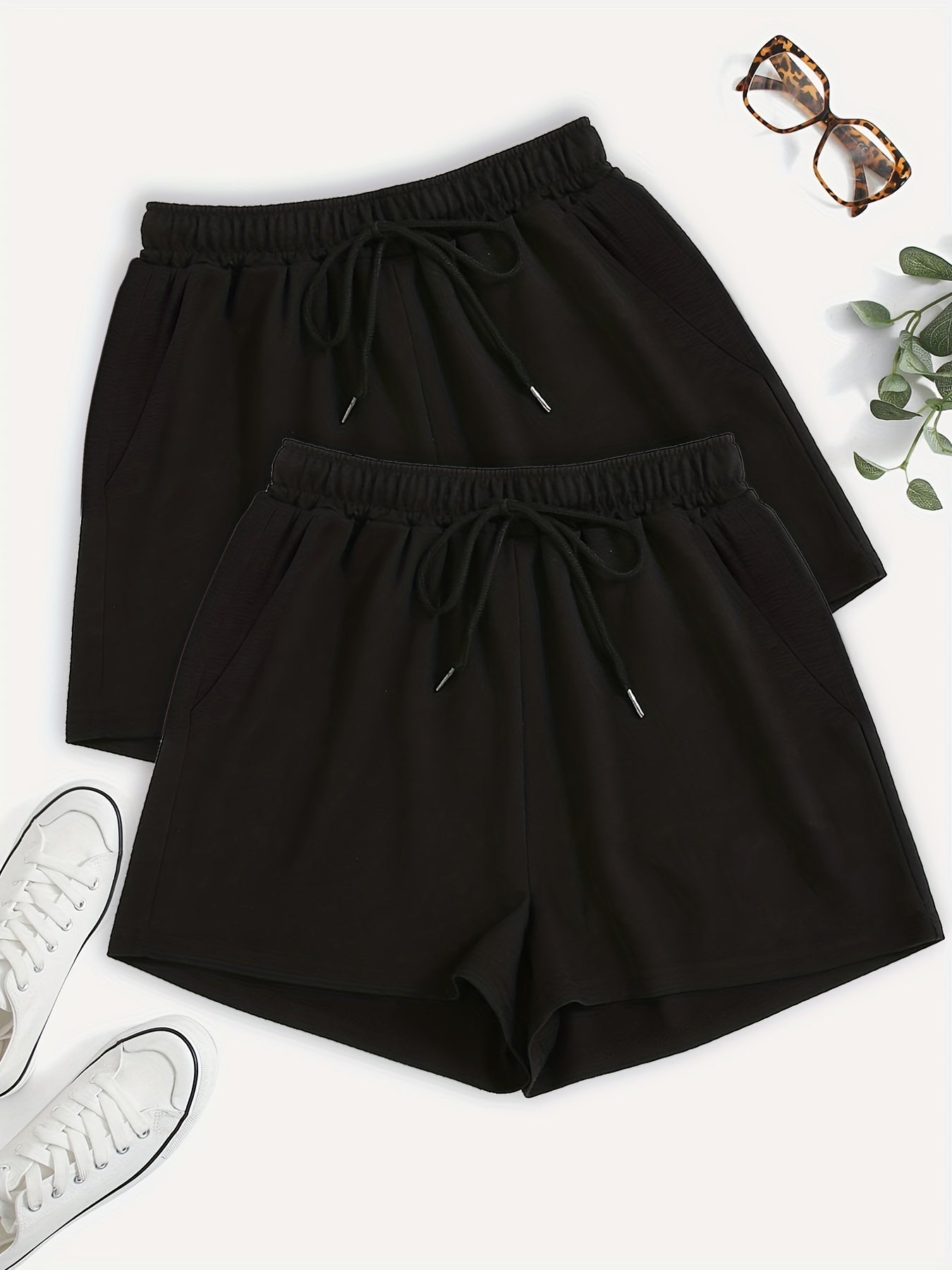 Damen Freizeithose Shorts mit Kordelzug – Bequeme Sport- und Loungewear