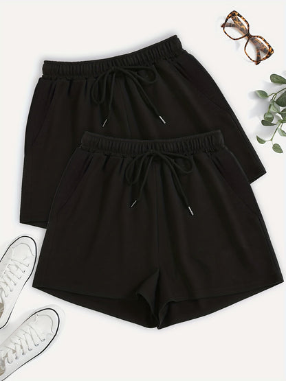 Damen Freizeithose Shorts mit Kordelzug – Bequeme Sport- und Loungewear