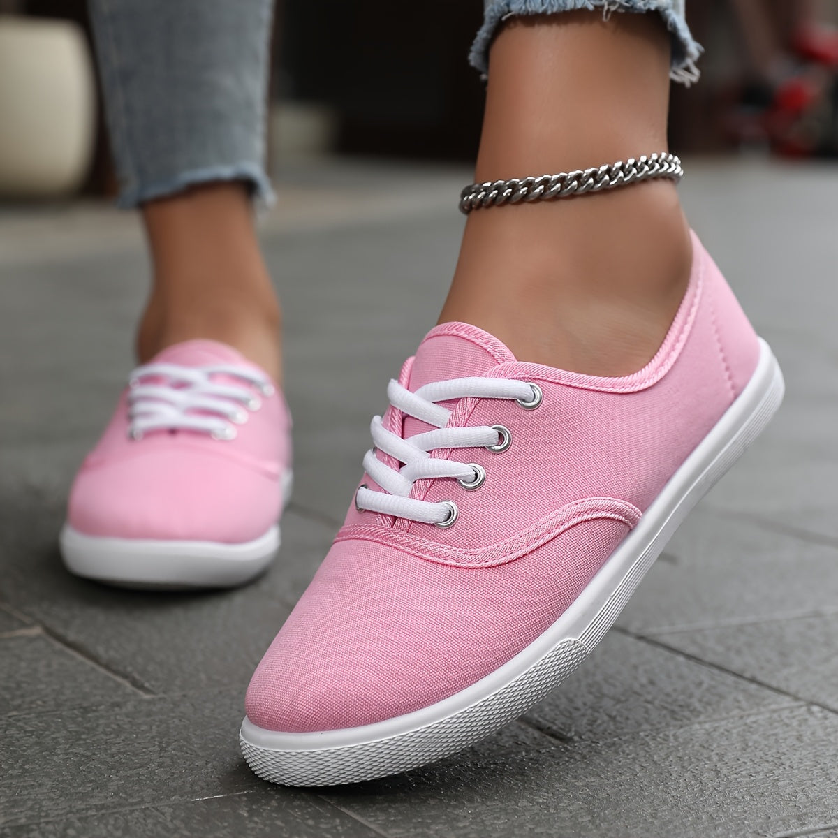 Damen Sneaker Low-Top Freizeit Klassisch Bequem Alltagsschuhe