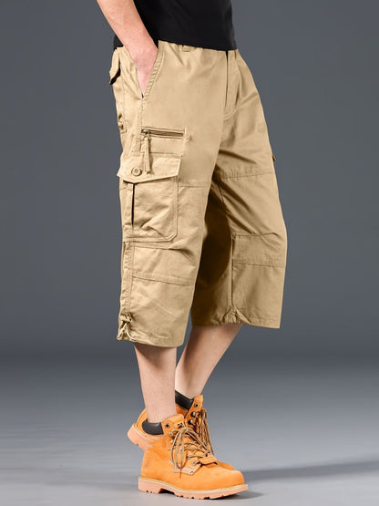 Herren Cargo Outdoor Shorts mit vielen Taschen und langem Schnitt – Ideal für Abenteuer & Freizeit