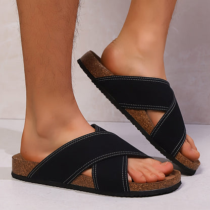 Herren Pantoletten mit Kreuzriemen – Komfortable Freizeitsandalen für Alltag und Urlaub