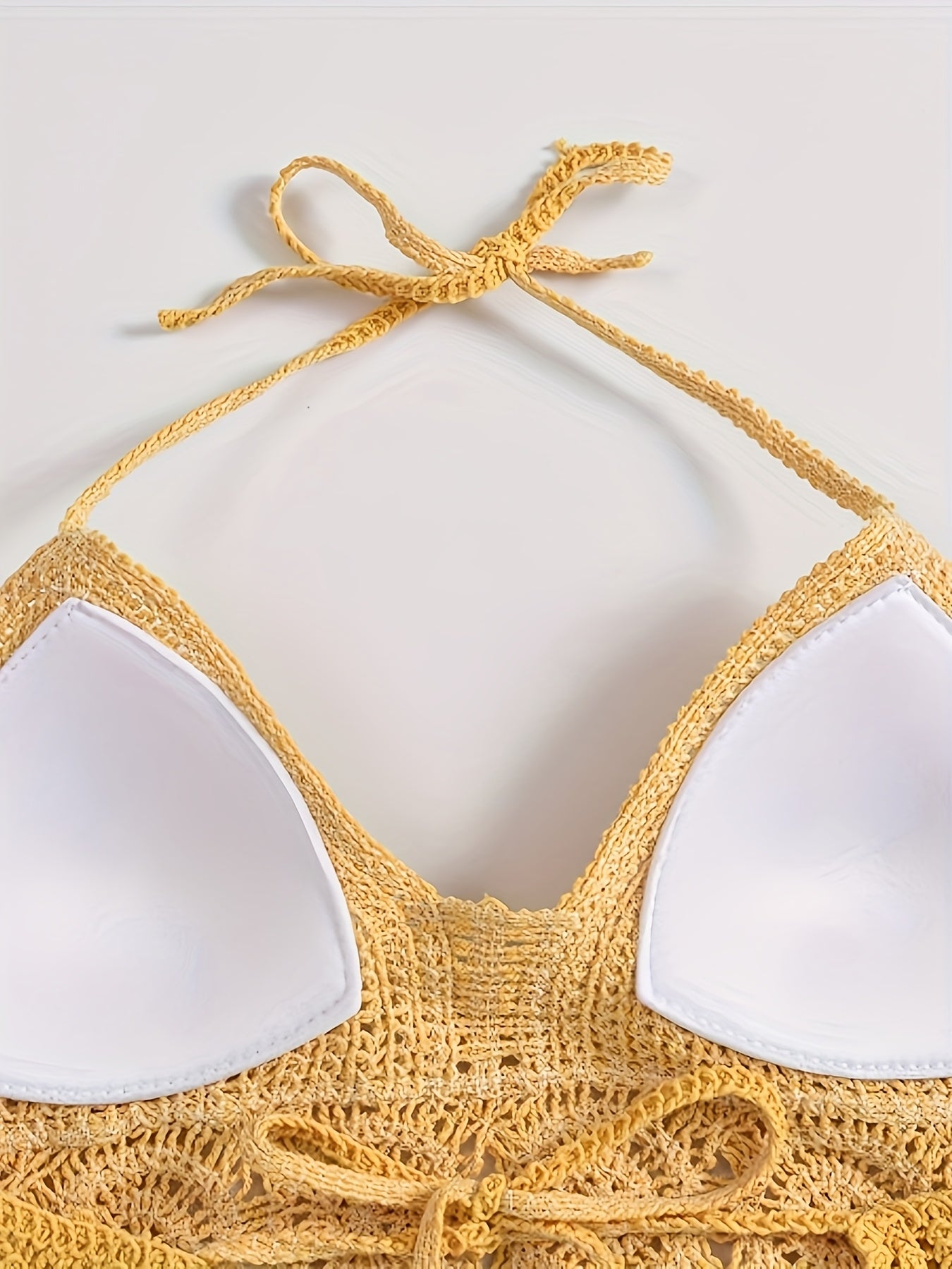 Damen Häkel-Halftertop im Boho-Stil für Sommer und Festivals