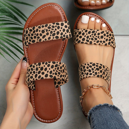Damen Slide Sandalen mit Animal Print – Modische Sommerschuhe für Freizeit & Alltag