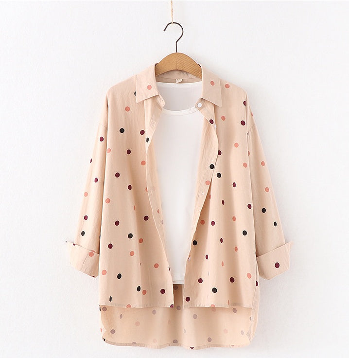 Melissa – Damenbluse mit Polka-Dot-Print