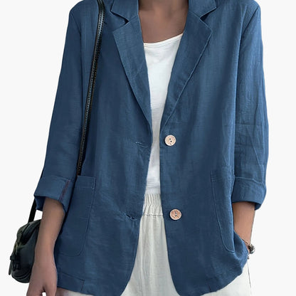 Damen Blazer Elegant Locker Business Freizeitjacke