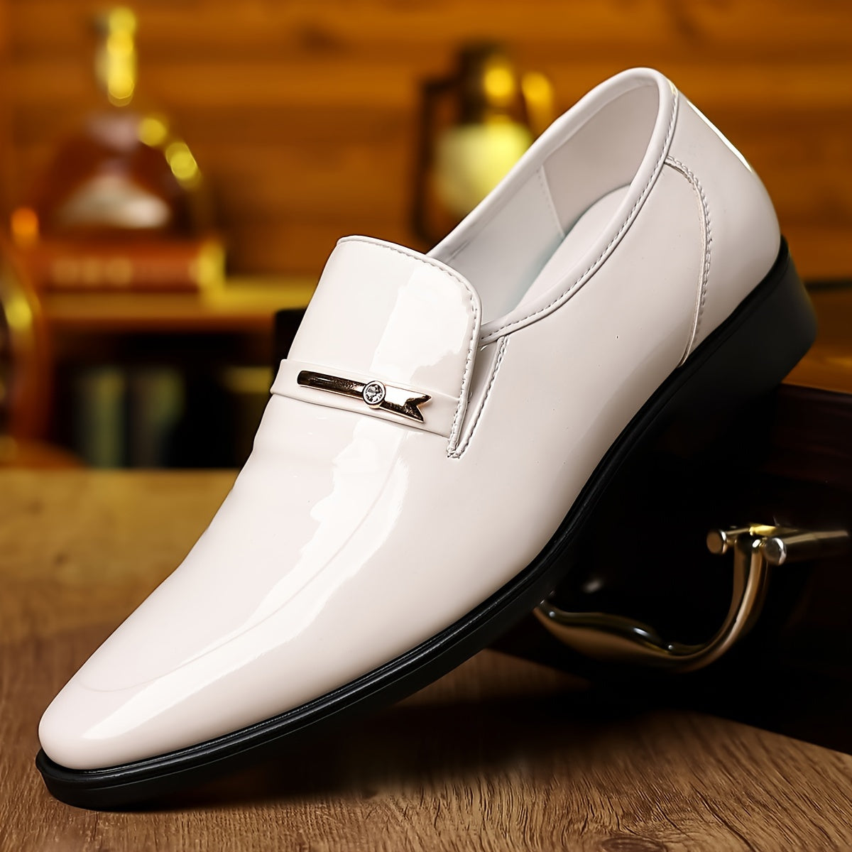Herren Elegante Lackleder Business Slipper – Klassische Loafer für Büro und festliche Anlässe