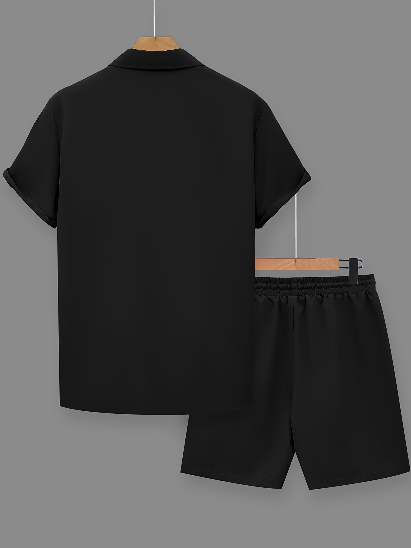 Herren Sommer Freizeit Set mit Motivationsspruch – Kurzarm Hemd und Shorts, Modernes Lounge Outfit
