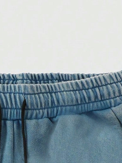 Herren Streetwear Shorts mit Hustle Print – Lässige Freizeithose für Sport & Alltag