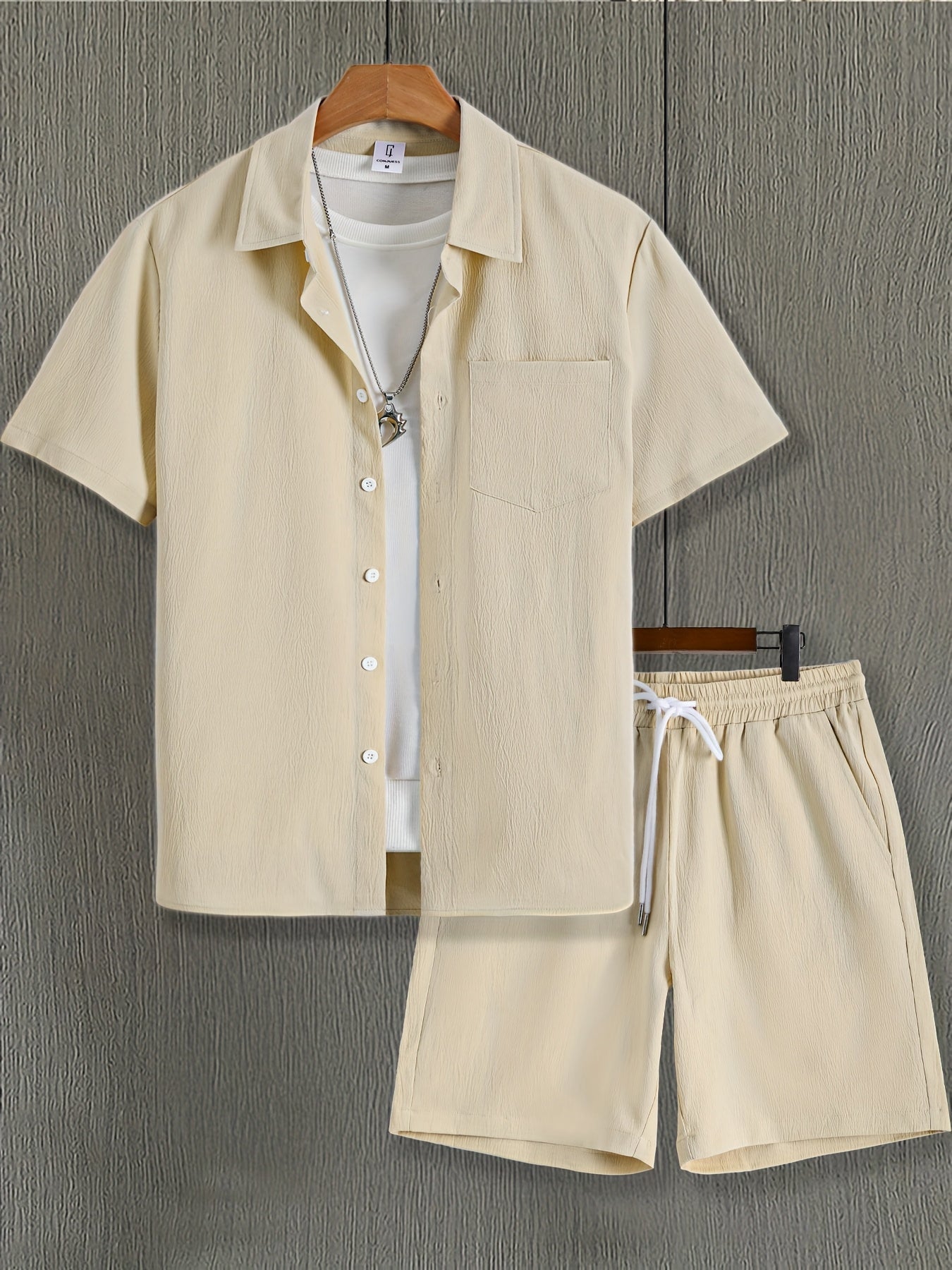 Herren Freizeit Set – Kurzarm Hemd und Shorts für entspannte Anlässe