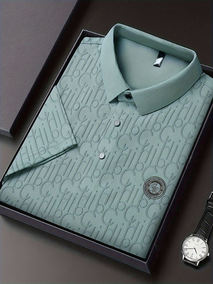 Herren Poloshirt mit modernem Muster und stilvollem Kragen – Freizeit & Alltag