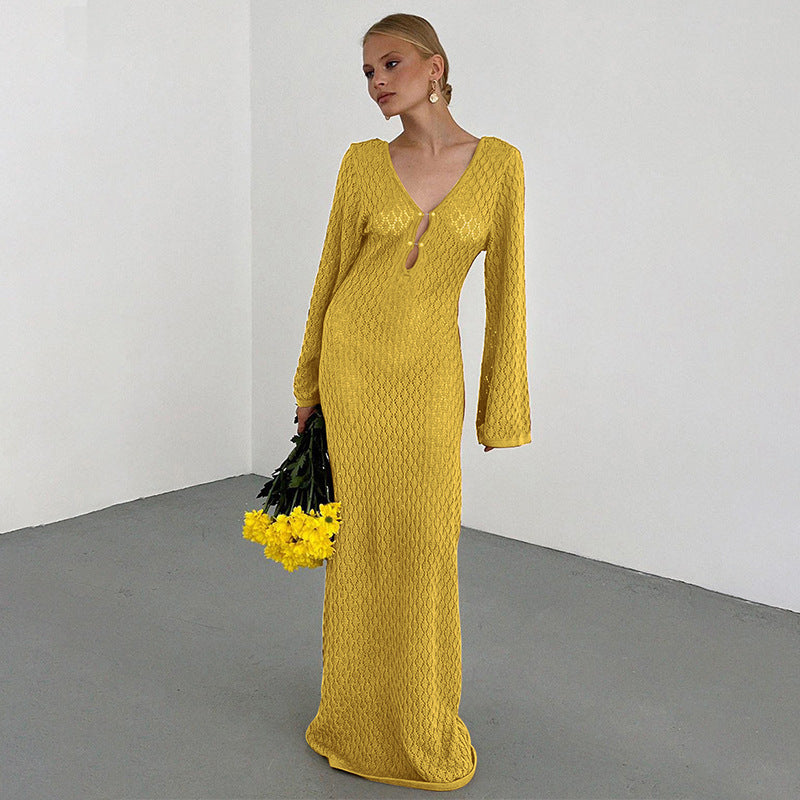 Diana – Strickkleid mit Lochmuster für den Strand