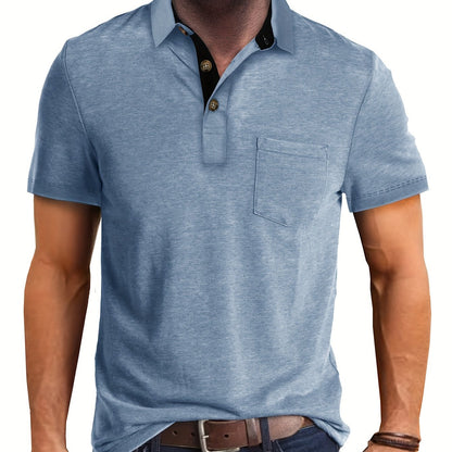 Herren Polohemd mit Brusttasche – Stilvolles Freizeitshirt für Alltag und Büro