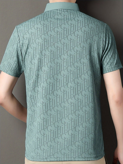 Herren Poloshirt mit modernem Muster und stilvollem Kragen – Freizeit & Alltag
