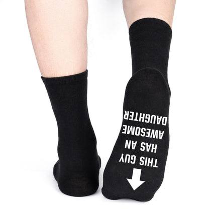 Herren Vatertags-Socken – Lustige Crew Socken mit „Best Dad Ever“ Spruch – Geschenkidee für Väter zum Vatertag