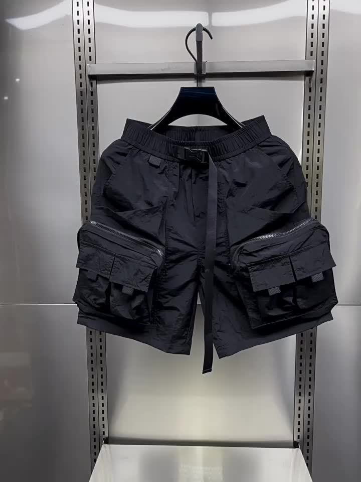 Herren Utility Cargo Shorts mit großen Taschen und verstellbarem Gürtel – Streetwear & Outdoor Style