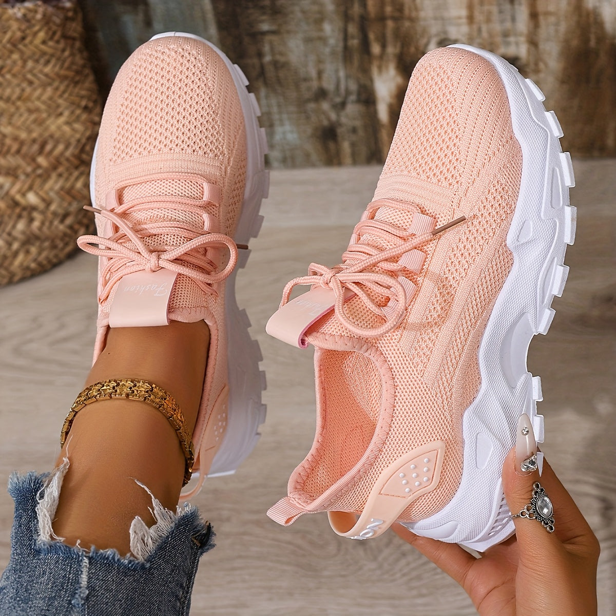Damen Sneaker Atmungsaktiv Sportlich Freizeit Laufschuhe
