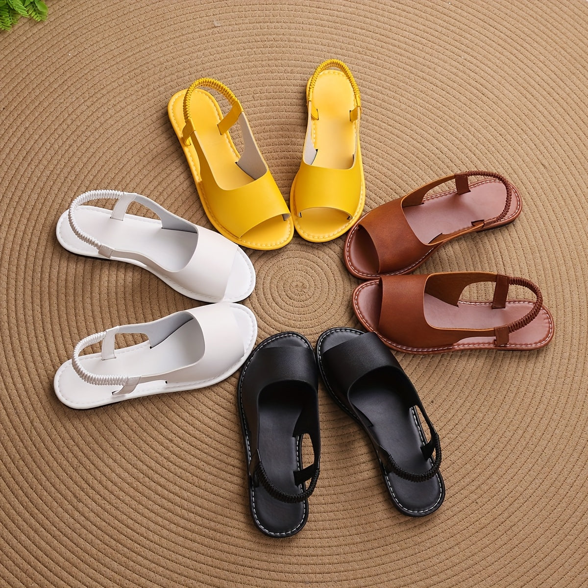 Damen Geflochtene Sling-Sandalen für Alltag und Freizeit