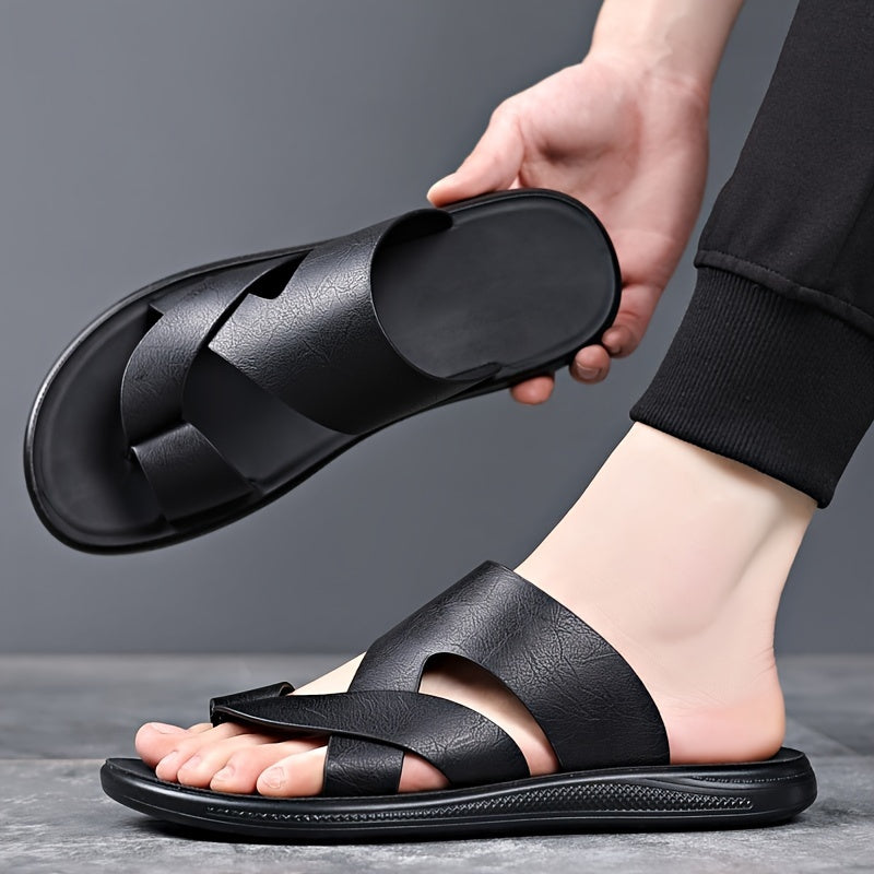 Herren Komfort-Sandalen für Alltag und Freizeit – Bequeme Slip-On Pantoletten mit sportlichem Design