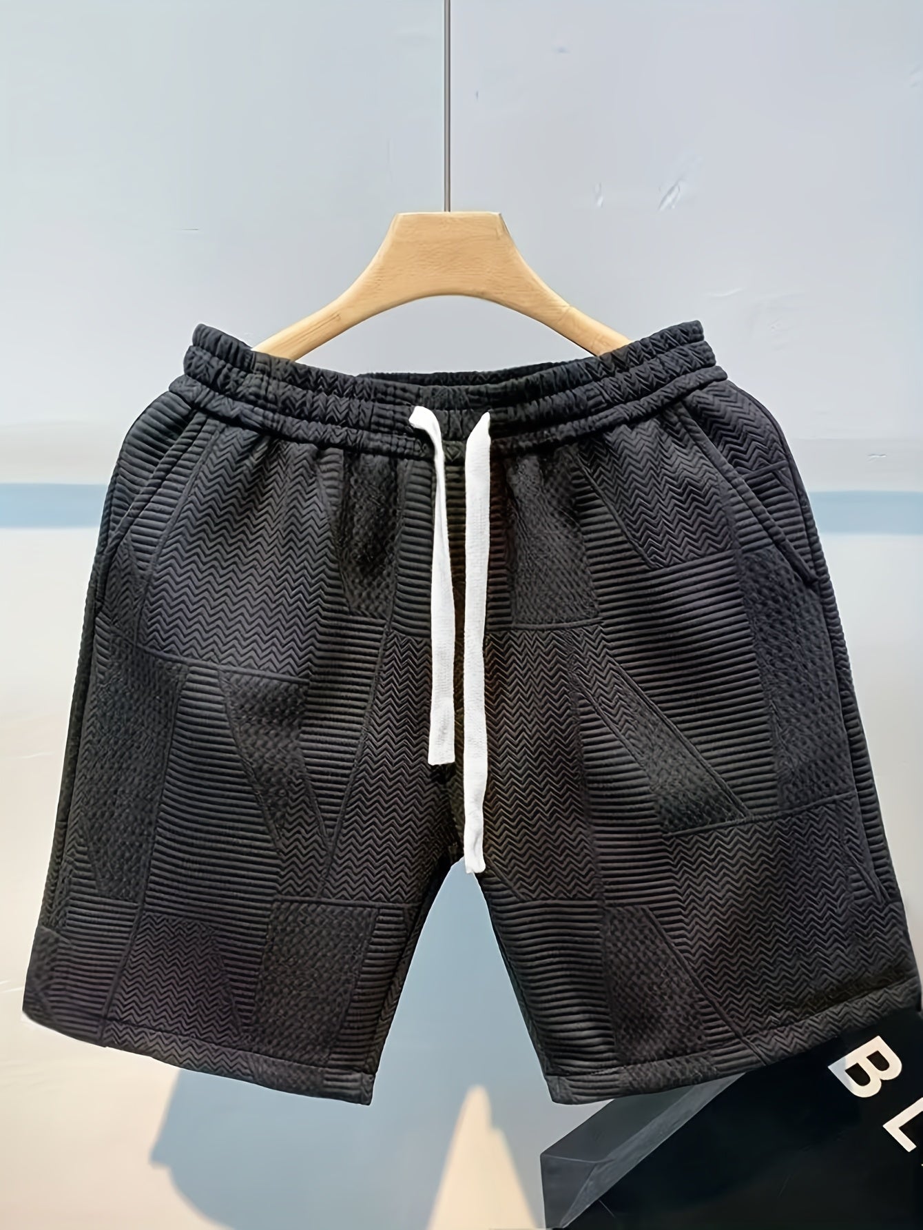Herren Freizeits-Shorts mit geprägtem Muster für stilvolle Freizeit und Sport