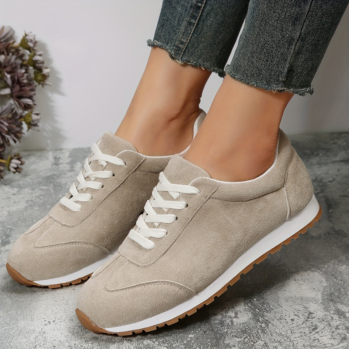 Damen Sneaker im Casual Stil für Alltag und Freizeit – Bequeme Schnürschuhe