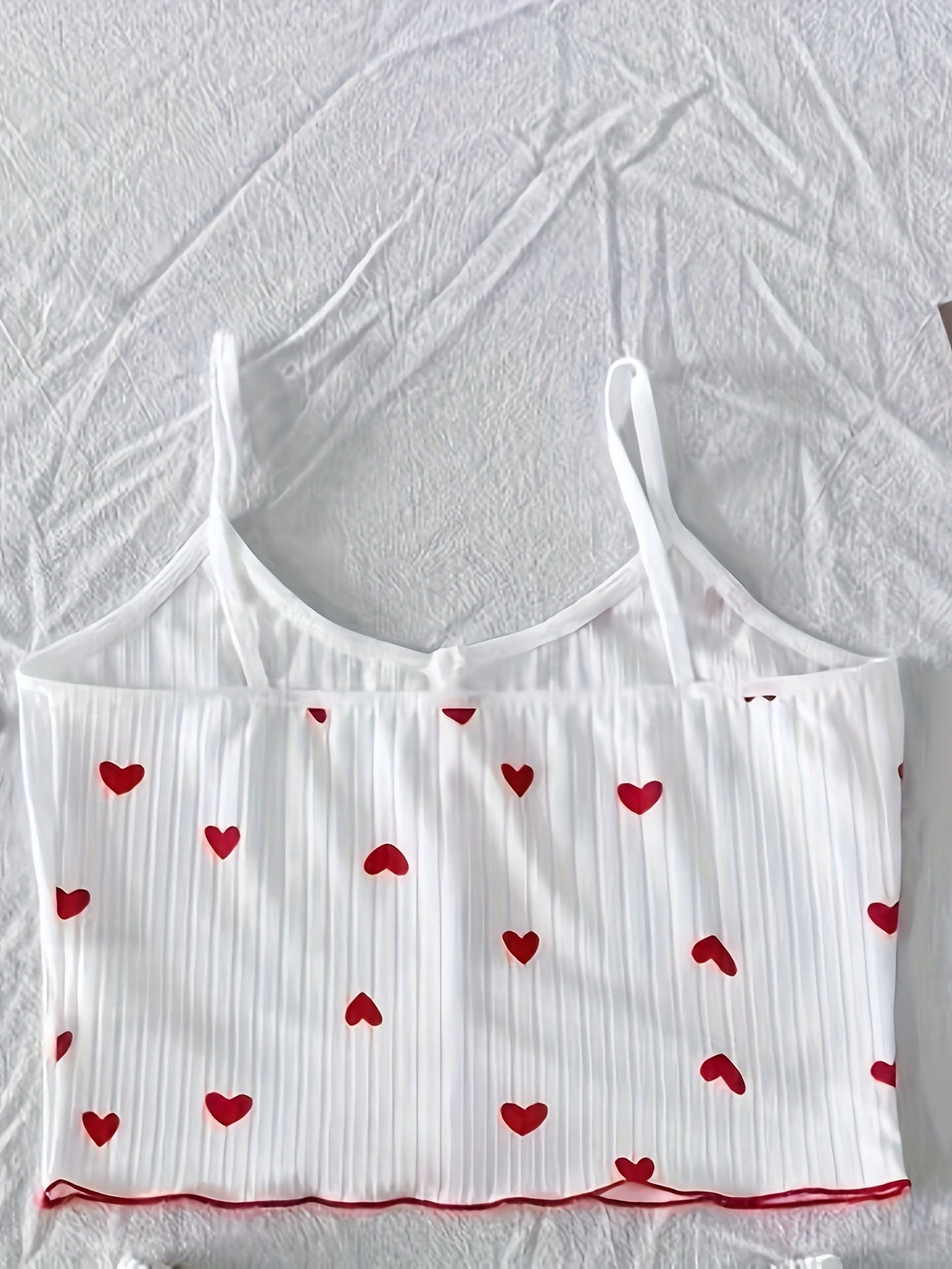 Damen Pyjama Set mit Herzchen-Muster und Schleifen – Zweiteiliger Schlafanzug, bequem & süß, ideal für Sommer