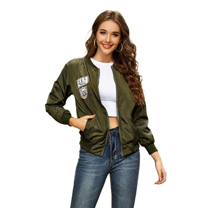 Hugh – Slim Herren-Baseballjacke mit Applikation