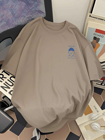 Herren T-Shirt mit Print – Lockeres Streetwear mit „Why So Serious?“-Design
