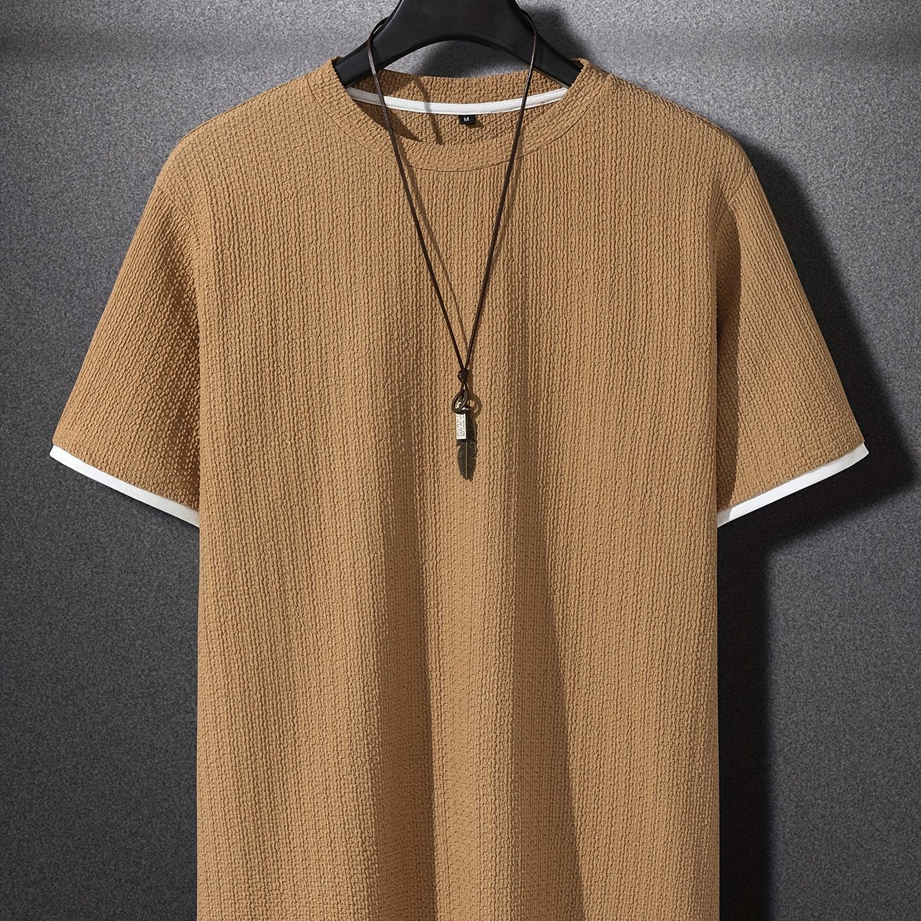 Herren T-Shirt Modern Kurzarm mit Struktur – Stilvolles Freizeitshirt, Lässiger Look, Urbaner Allrounder