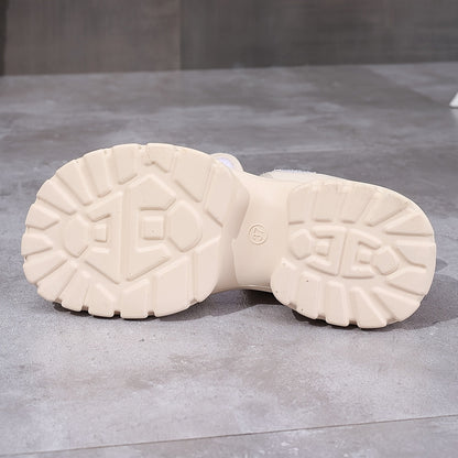 Damen Plateausandalen mit Klettverschluss – Modische Sommer-Sandalen für Alltag und Freizeit
