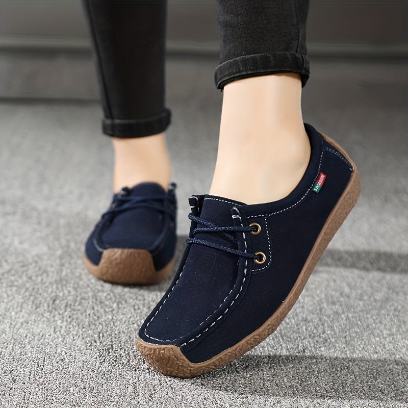 Damen Bequeme Freizeit-Loafer mit Schnürung – Stilvolle Alltagsschuhe für Damen