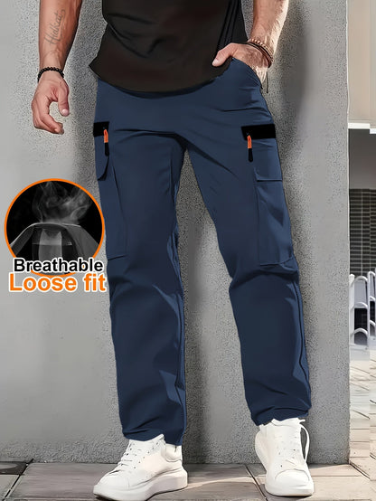 Herren Cargo Hose Locker Schnitt Atmungsaktiv Freizeit Urban Style