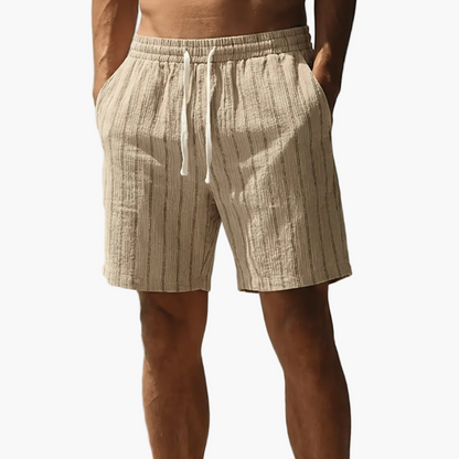 Herren Freizeithorts mit Nadelstreifen und Kordelzug – Stilvolle Sommer-Shorts für Alltag und Sport