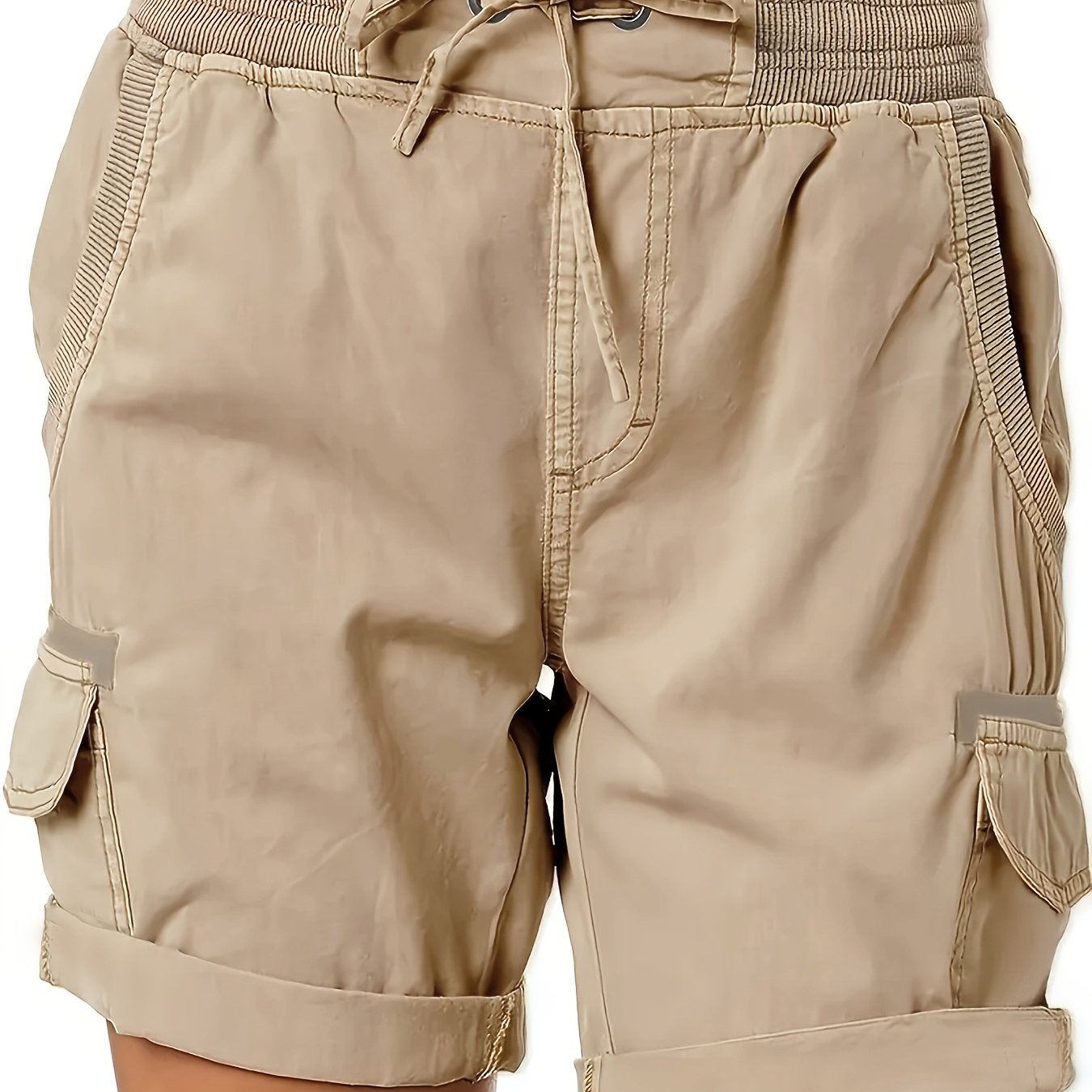 Damen Cargo-Bermuda Shorts mit Kordelzug – Bequemer Freizeit-Style für Sommer & Alltag