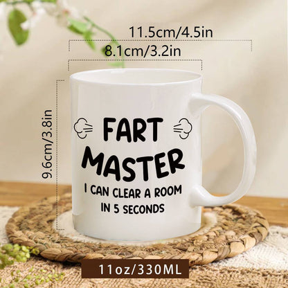 Lustige Vatertags-Tasse für Männer – Fart Master Spruch, witziges Geschenk für Väter