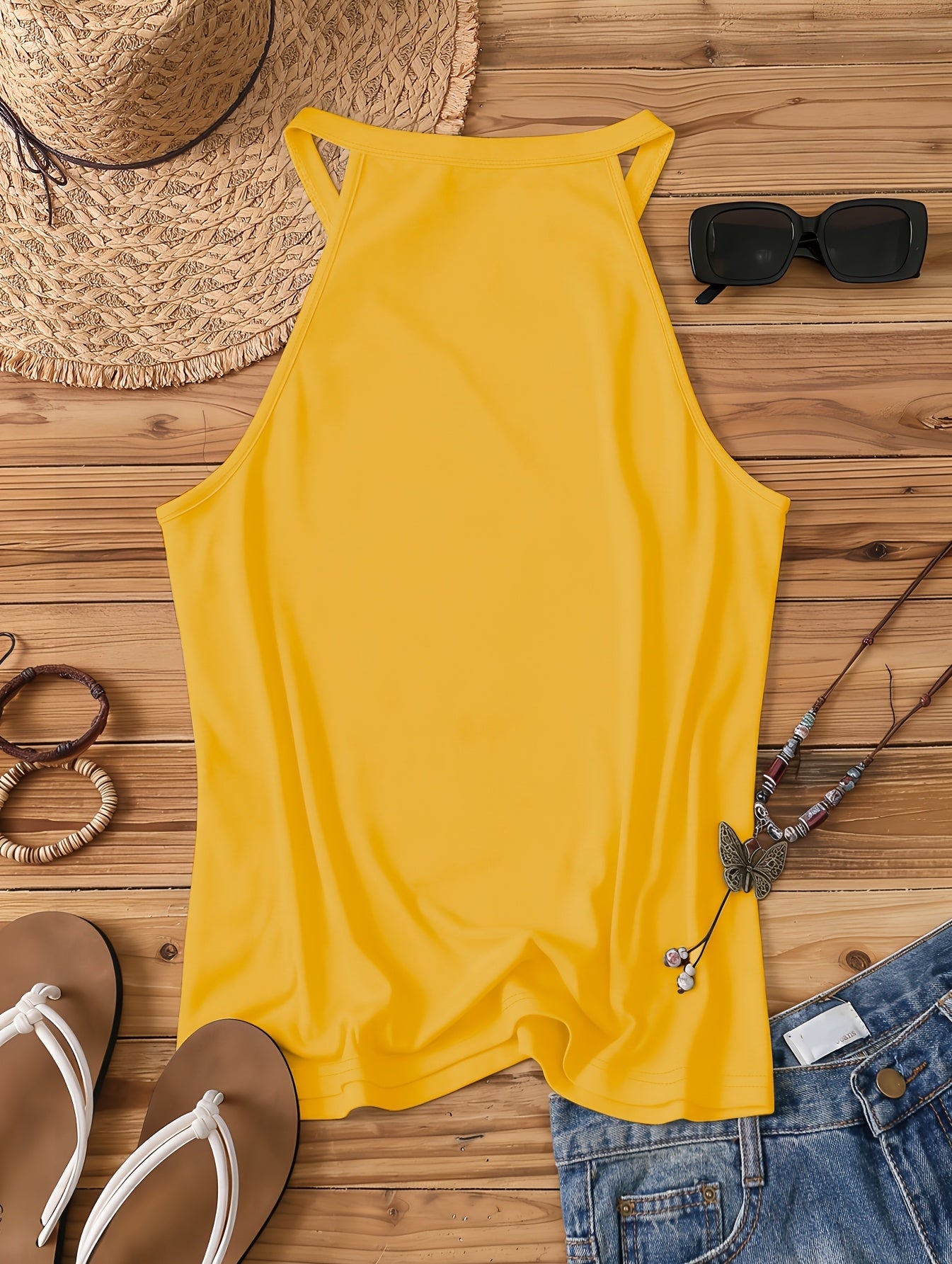 Damen Tanktop mit Wildblumen-Print – Sommerliches Freizeitshirt im Boho-Stil