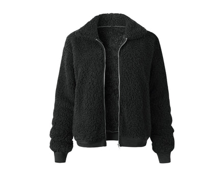 Grace – Kurze Damenjacke mit dickem Samtkragen