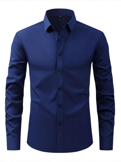 Herren Business-Freizeit Hemd Slim Fit – Elegantes Langarmhemd für Büro und Alltag