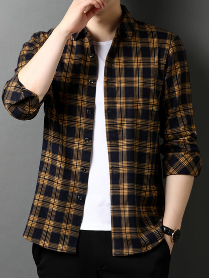 Herren Karohemd Modern Fit – Elegantes Business und Freizeit Hemd