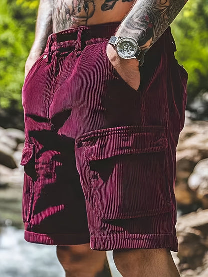 Herren Cargo Shorts Freizeit Regular Fit mit Taschen – Lässige Sommer Bermudas