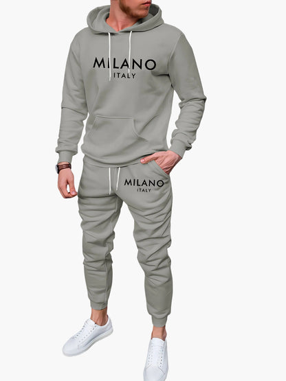 Herren Milano Italy Trainingsanzug – Modischer Freizeit Hoodie & Jogginghose Set für Alltag und Sport
