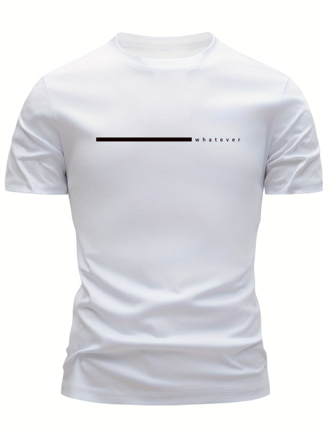 Herren T-Shirt mit minimalistischem „whatever“-Print, modern & casual, ideal für Alltag und Freizeit