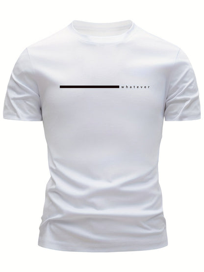Herren T-Shirt mit minimalistischem „whatever“-Print, modern & casual, ideal für Alltag und Freizeit